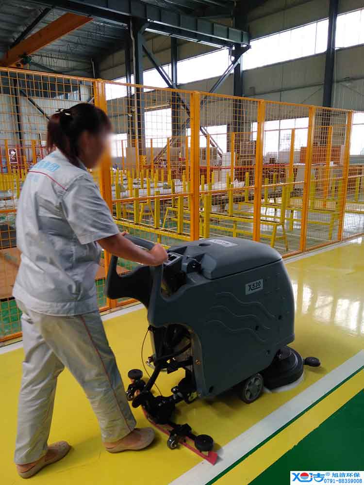 旭潔手推式多功能全自動(dòng)洗地機(jī)，工業(yè)廠房物流洗地機(jī)